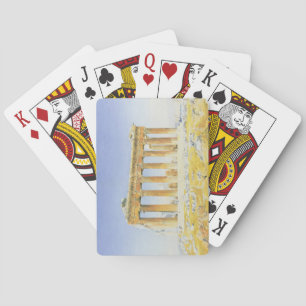 The Parthenon, c.1834 (w/c über Stift auf Papier) Spielkarten