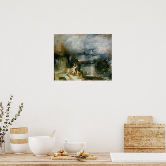 The Parting of Hero and Leander (oil on canvas) Poster (Küche)