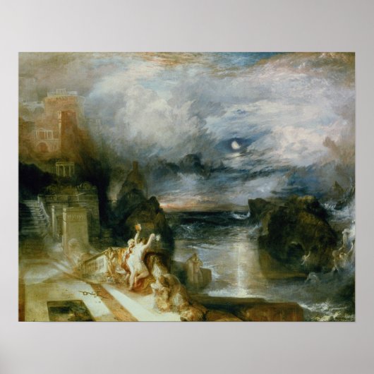 The Parting of Hero and Leander (oil on canvas) Poster (Vorne)