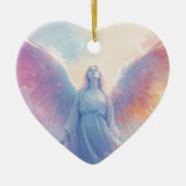 The Pastel Angel on Romantic Valentine Tree Keramik Ornament (Vorne)