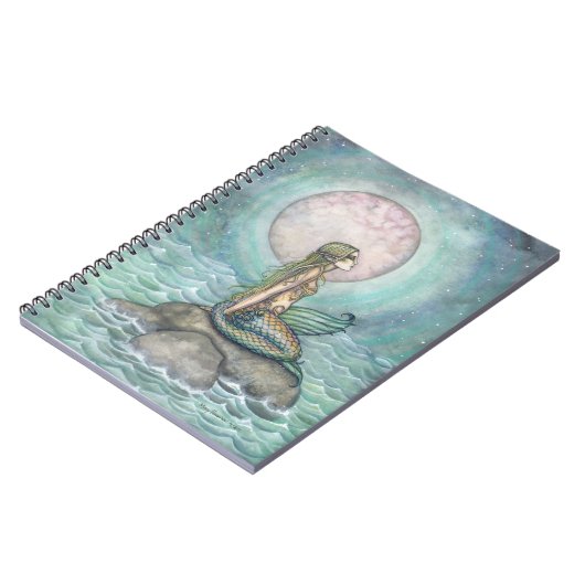 The Pastel Sea Fantasy Art Mermaid-Notebook Notizblock (Linke Seite)