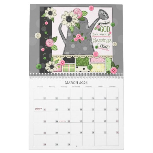"The Patchwork Meadow" 2025 Scripture Calendar Kalender (Mär 2026)