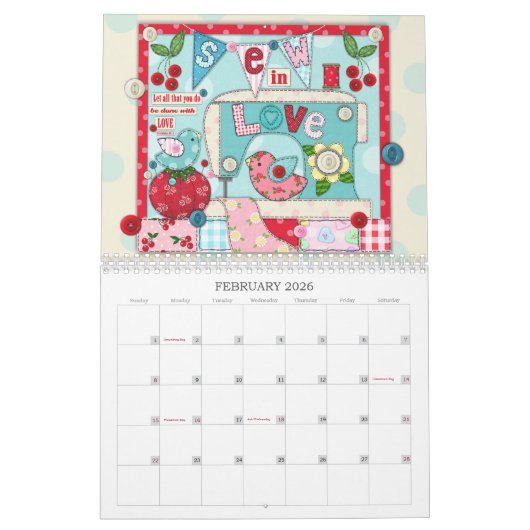 "The Patchwork Meadow" 2025 Scripture Calendar Kalender (Feb 2026)