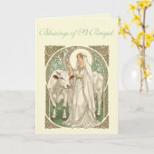 The Patron Saint of Dairy Workers St Brigid Karte (Gelbe Blume)