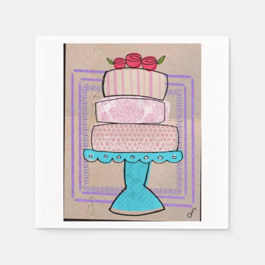 The Patterened Pastel Tower Serviette (Vorderseite)