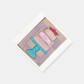 The Patterened Pastel Tower Serviette (Ecke)