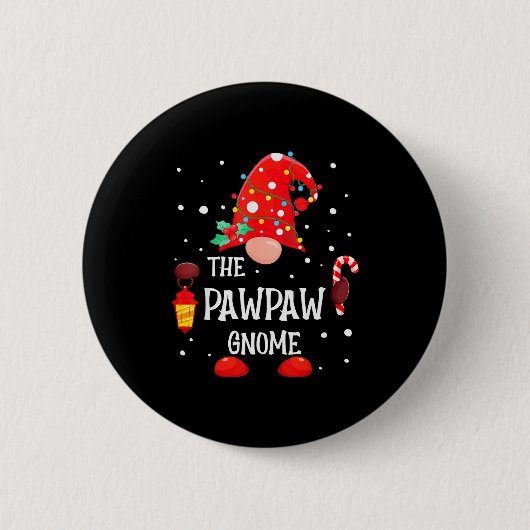 The Pawpaw Gnome Matching Family Christmas Gnome P Button (Vorderseite)