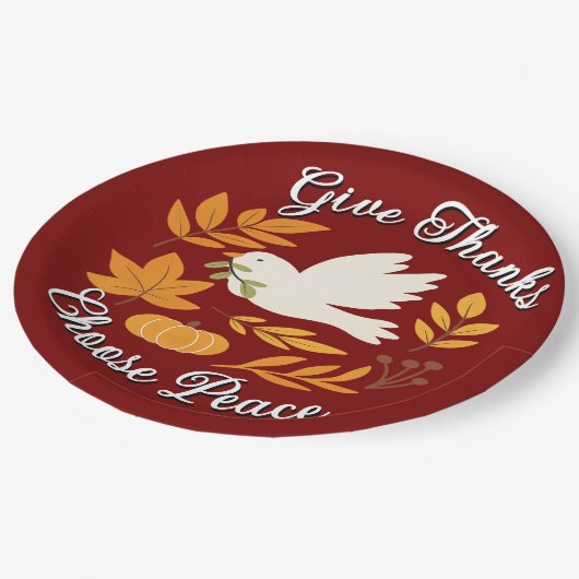 The Peace Collection Paper Plate Pappteller (Schrägansicht)