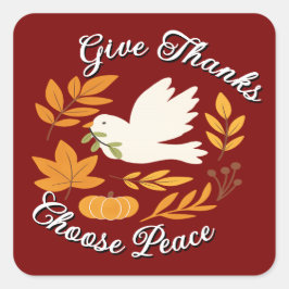 "The Peace Collection"-Sticker Quadratischer Aufkleber