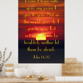 The Peace of Jesus Bible Vers John 14:27 Plakat (Küche)