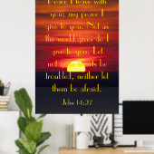 The Peace of Jesus Bible Vers John 14:27 Plakat (Heimbüro)