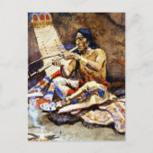 "The Peace Pipe" von Charles M Russell Postkarte (Vorderseite)