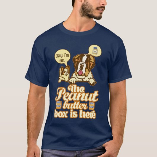 The Peanut Butter Box Funny St. Bernard Duo T-Shirt (Vorderseite)
