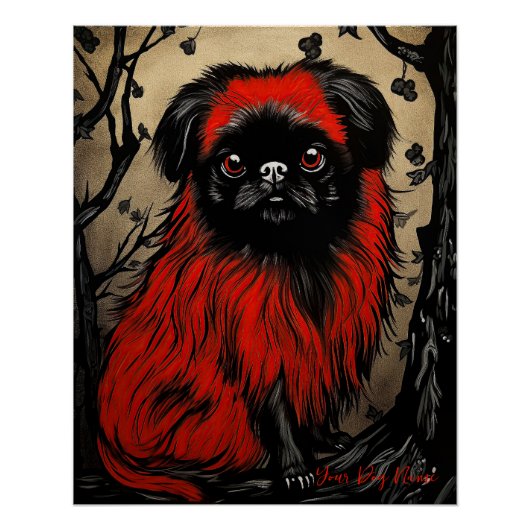 The Pekingese Dog, Red and Black 001 - Ulises Dall Poster (Vorderseite)