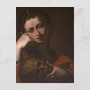 The Penitent Magdalen (Vanitas) von Jusepe Ribera Postkarte