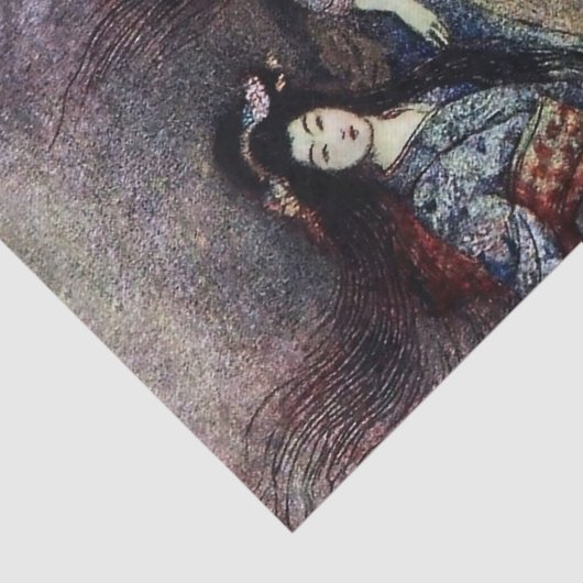 "The Peony Lantern" von Warwick Goble Seidenpapier (Ausschnitt)