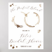 The Perfect Blend! Coffee Bridal Shower Welcome Poster (Vorne)