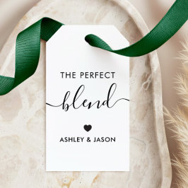 The Perfect Blend Coffee Gift Tag, Wedding, Kraft Geschenkanhänger