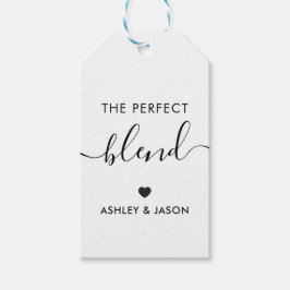 The Perfect Blend Coffee Gift Tag, Wedding, Kraft Geschenkanhänger