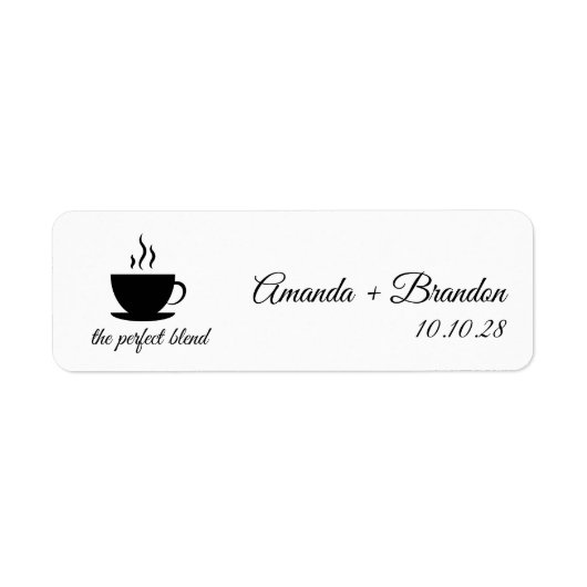 The Perfect Blend Coffee Script Wedding Favor (Vorne)