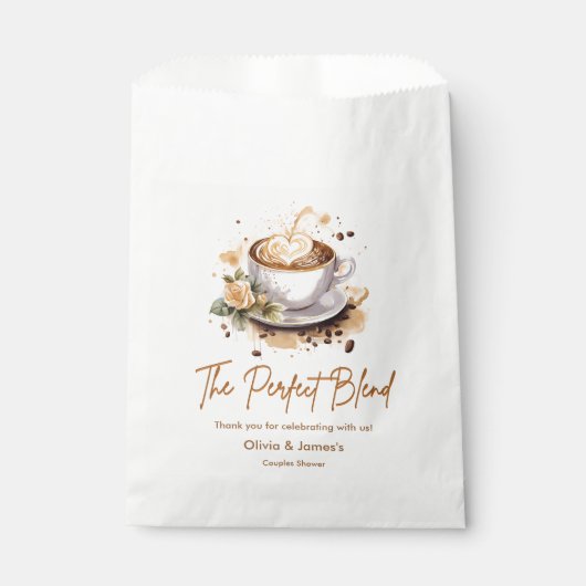 The Perfect Blend Coffee Wedding Couples Shower  Geschenktütchen (Vorderseite)