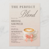 The Perfect Blend Coquette Coffee Bridal Shower Einladung (Vorderseite)
