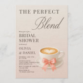 The Perfect Blend Couple Shower Coffee Einladung (Vorderseite)