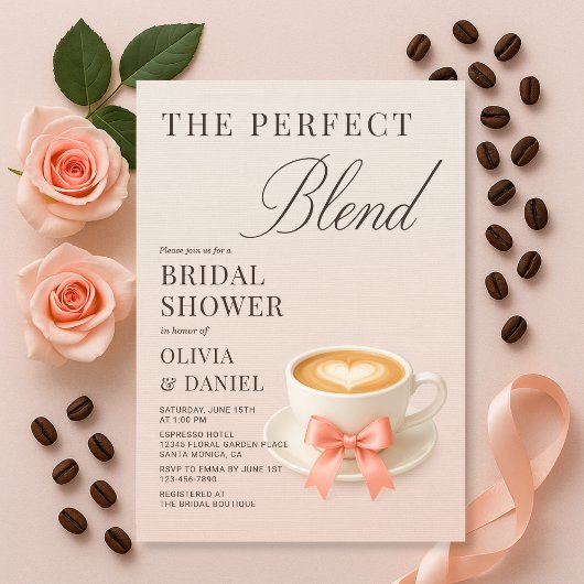 The Perfect Blend Couple Shower Coffee Einladung