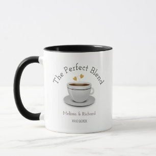 The Perfect Blend Herz Kaffee Hochzeitsgunst   Tasse
