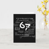 The Perfect Completion Of God 67 Meme Christian Bi Karte (Gelbe Blume)