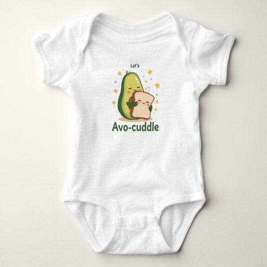 The Perfect Cuddle with Avocado and Toast Baby Strampler (Vorderseite)