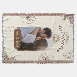 The Perfect Day Custom Wedding Pic w/Rings & Date Decke