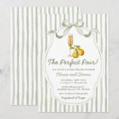 The Perfect Pair Couples Shower Pear Invitation Einladung (Vorne/Hinten)