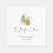 The Perfect Pair Doodle Sage Couples Shower Serviette (Vorderseite)