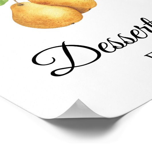 The perfect pear Bridal shower Dessert bar Poster (Ecke)