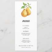 The perfect pear Bridal shower menu Menükarte (Vorderseite)