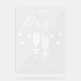 The Perfect Pour Custom Wedding Acrylschild