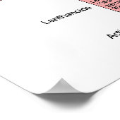 The Periodic Table of Elements Bavarian Language Poster (Ecke)