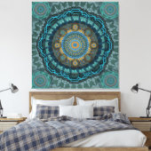 The Persian's gyrate psychedelic eyes' mandala Leinwanddruck (Insitu (Schlafzimmer))
