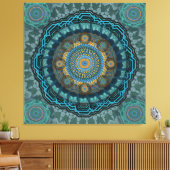 The Persian's gyrate psychedelic eyes' mandala Leinwanddruck (Insitu (Wohnzimmer))