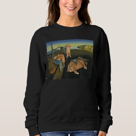 The Persistence of Memory Cat Painting Sweatshirt (Vorderseite)