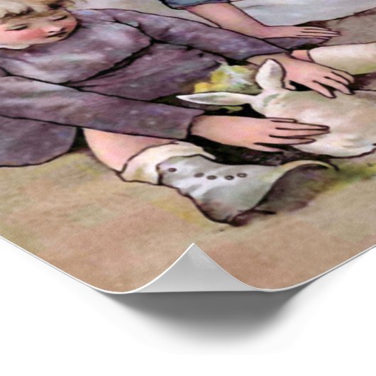 "The Pet Rabbit" Vintag Poster (Ecke)