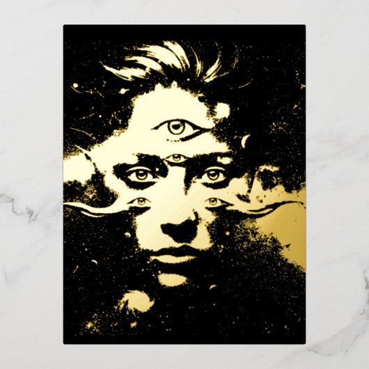 The Phantoms Eye Folie Einladungspostkarte (Vorderseite)