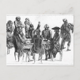 The Philosophen at Supper, c.1750 Postkarte