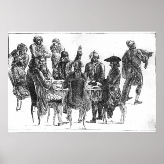 The Philosophers at Supper, c.1750 Poster (Vorne)