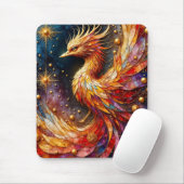 The Phoenix in the Stars Mousepad (Mit Mouse)