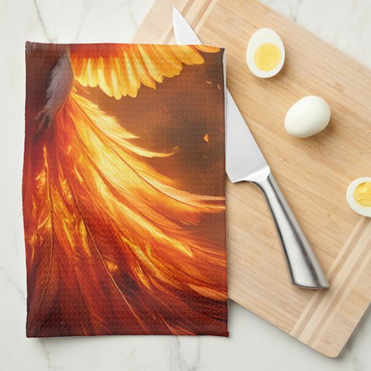 The Phoenix Reborn Geschirrtuch (Viertel Falte)