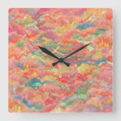 The Phoenix's Flight Quadratische Wanduhr (Vorderseite)