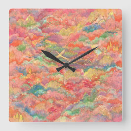 The Phoenix's Flight Quadratische Wanduhr