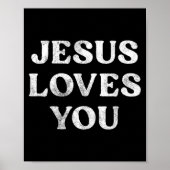 The Phrase Jesus Loves You On A Poster (Vorne)